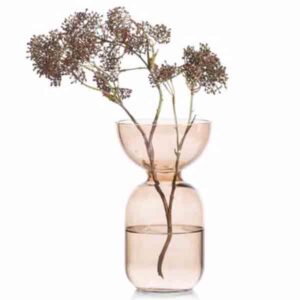 vaas transparant glas roze