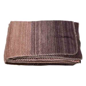 deken met geweven verloopstreep en heringbone