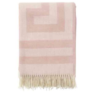 doolhofachtige deken in de kleur roze