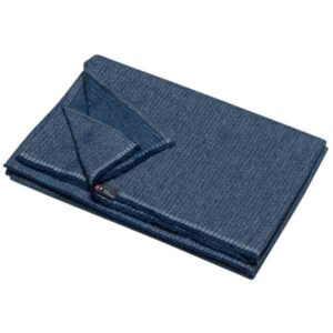 dunne plaid in navy, met 3-hoek structuur