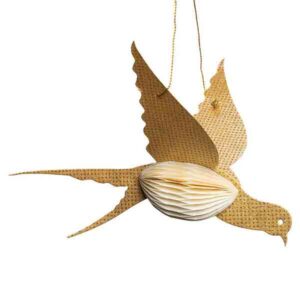 gevouwen 3D vogel goud