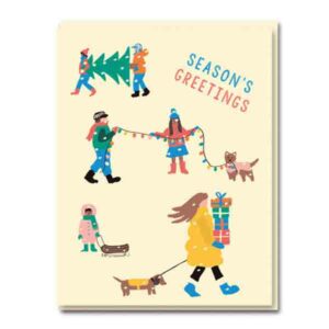 envelop en dubbele kaart kerst voorbereidingen