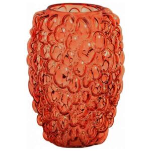 grote oranje bubbel vaas glas
