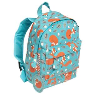 turquoise rugzakje met vos