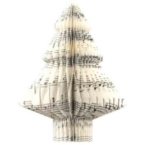 kerstboompje met bladmuziek
